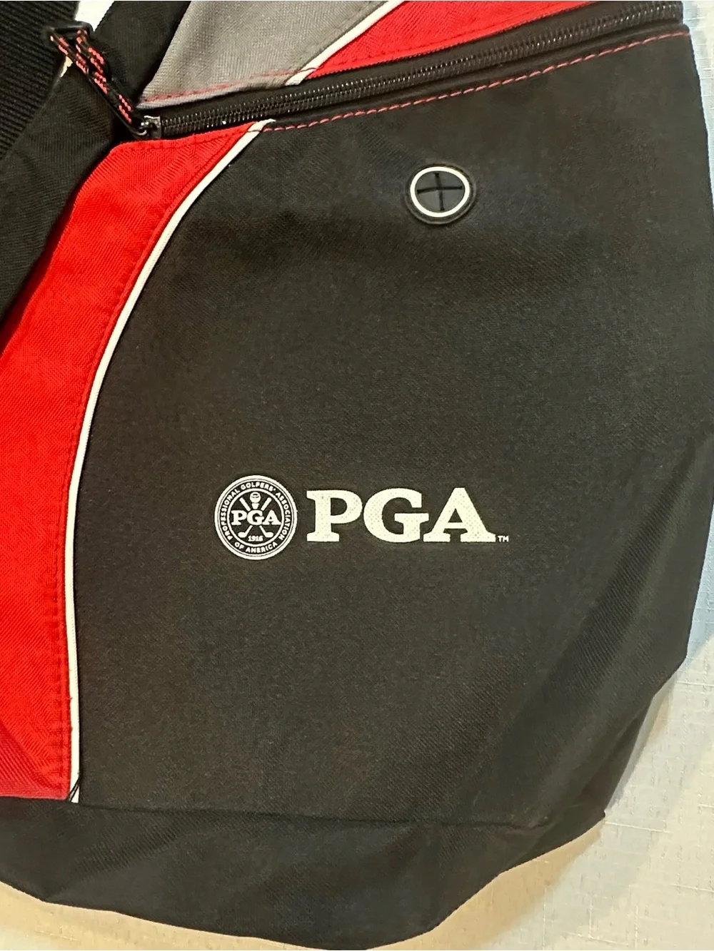 PGA Sport Sling Backpack Crossbody Bag Black Red Gray